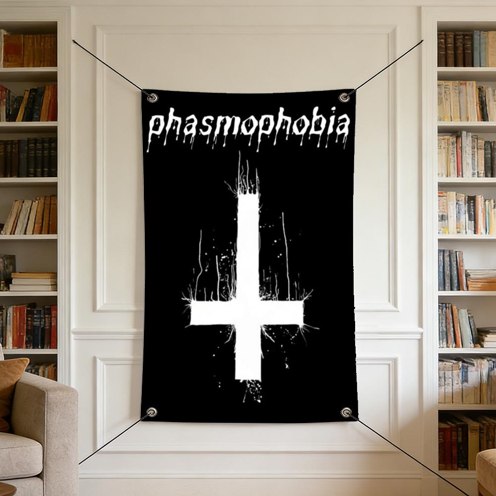 Party Games Stream - ธงเกม P-Phasmophobia เหมาะสำหรับการตั้งแคมป์กลางแจ้ง การถ่ายทอดสด เทศกาลดนตรี การตกแต่งบ้าน