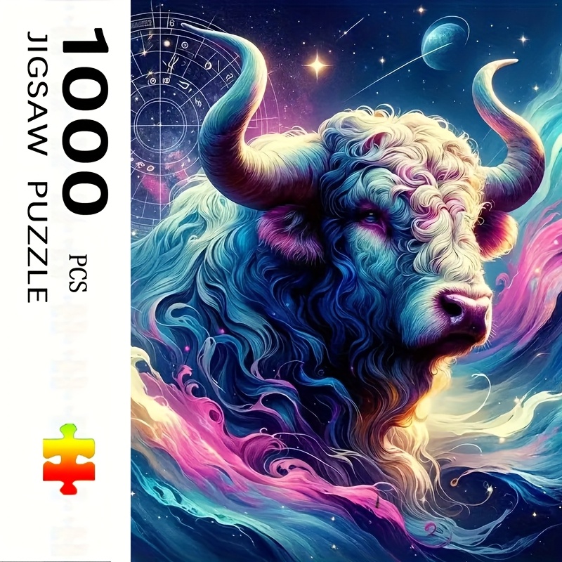 Zodiac Party Games - 500/1000/1200/2000 ชิ้นจิ๊กซอว์ปริศนาราศีพฤษภท้าทายกิจกรรมครอบครัวเกมปาร์ตี้ของขวัญวันเกิด