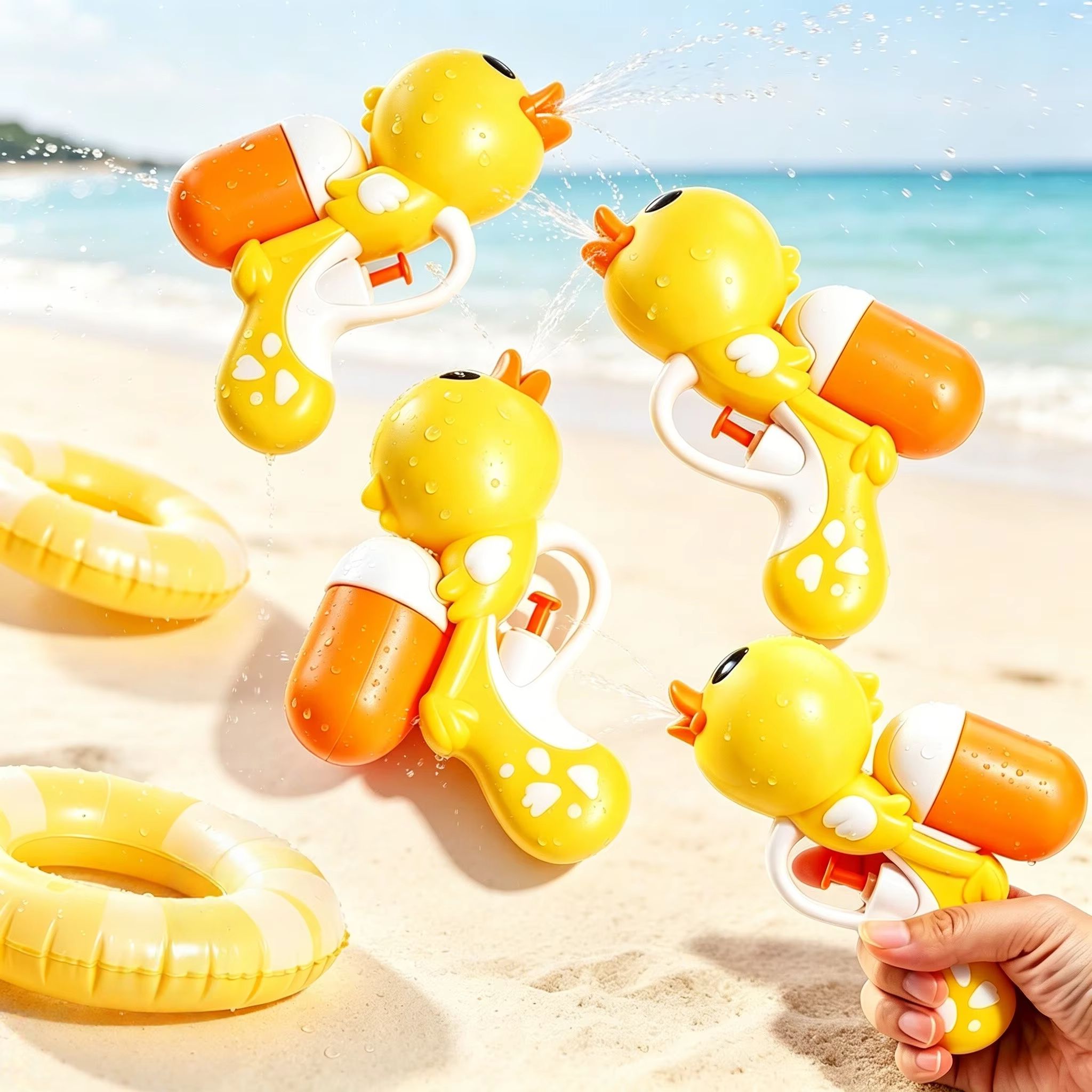 Party Games Group For Adults - ปืนฉีดน้ำเป็ดเหลืองน่ารัก ของเล่นการ์ตูน ปืนฉีดน้ำสำหรับเล่นน้ำกลางแจ้ง ชายหาด สระว่ายน้ำ ปาร์ตี้ฤดูร้อน