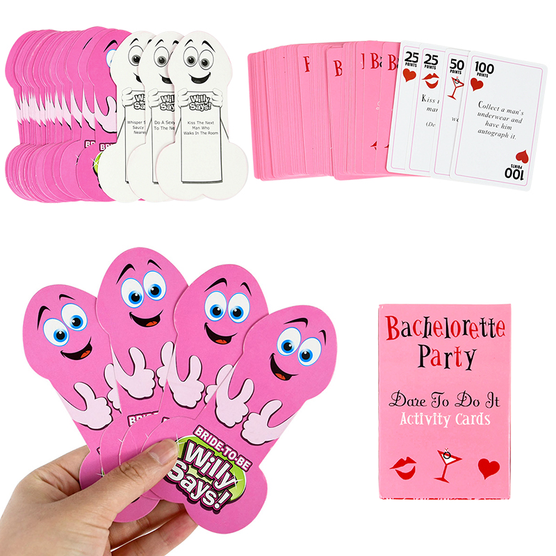 Party Games Bridal Shower - Bachelorette Party ความจริงหรือ Dare กิจกรรมเกมการ์ดเจ้าสาวเจ้าบ่าวเกมของเล่นเจ้าสาวบาร์ความบันเทิง Props