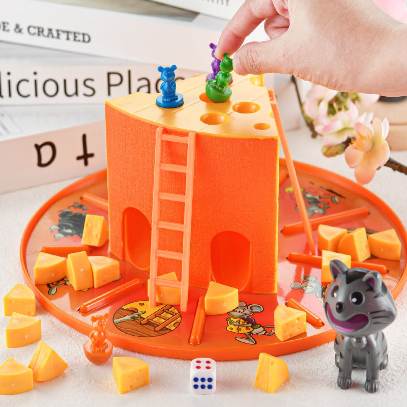 Party Games At Home - เกมกระดานชีสเค้กแมวและหนู ของเล่นสำหรับเด็ก ปาร์ตี้ครอบครัว ของเล่นพ่อแม่ลูก ของขวัญสำหรับเด็กชายและเด็กหญิง
