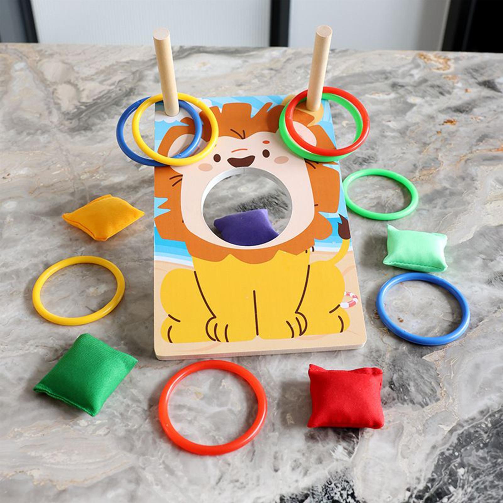 Party Games Group For Adults - เกมโยนถุงถั่วไม้ พร้อมห่วงและถุงโยน ของเล่นพร้อมระบบคะแนน สำหรับกิจกรรมกลุ่มเด็ก วัยรุ่น ผู้ใหญ่