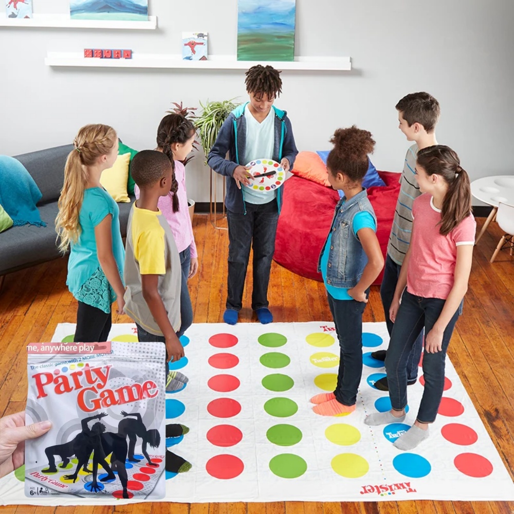 Party Games Group For Adults - เกมปาร์ตี้ทวิสเตอร์ - ของเล่นกีฬาแบบกลุ่มสำหรับครอบครัว เล่นได้ทั้งในบ้านและนอกบ้าน ช่วยเสริมสร้างความสนุกสนานสำหรับเด็กและผู้ใหญ่