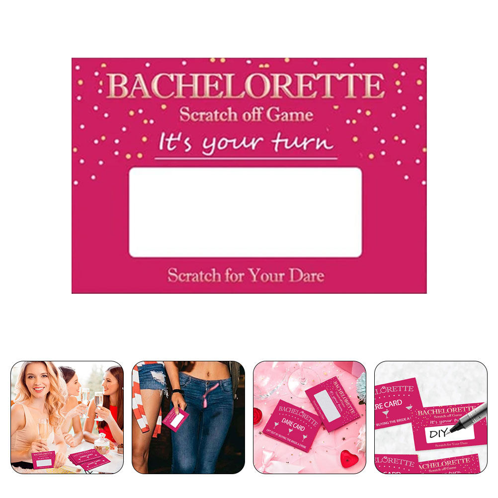 Party Games Bridal Shower - การ์ดขูดรางวัลสำหรับปาร์ตี้สละโสด 20 แผ่น การ์ดเกมปาร์ตี้ อุปกรณ์สำหรับงานแต่งงานและงานเลี้ยงสละโสด กิจกรรม