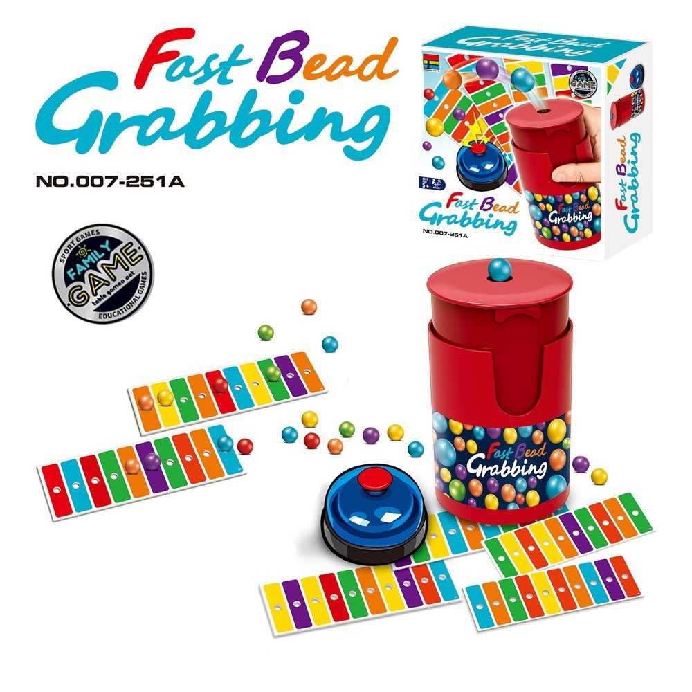 Party Games At Home - เกมกระดานจับลูกปัดเร็วสำหรับผู้เล่นสองคน พร้อมกระดิ่งสุดตื่นเต้น เกมวางแผนการจับคู่ที่สนุกสนาน เหมาะสำหรับการเล่นแบบโต้ตอบระหว่างเด็กและผู้ใหญ่