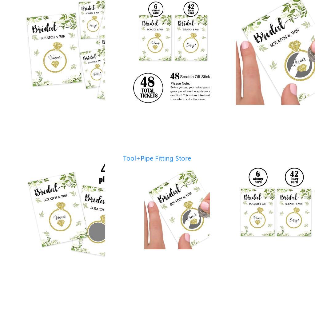 Party Games Bridal Shower - F92B อาบน้ำเจ้าสาว Scratch Off ชุดการ์ดเกมเด็กผู้หญิงวันเกิดงานแต่งงานการ์ด