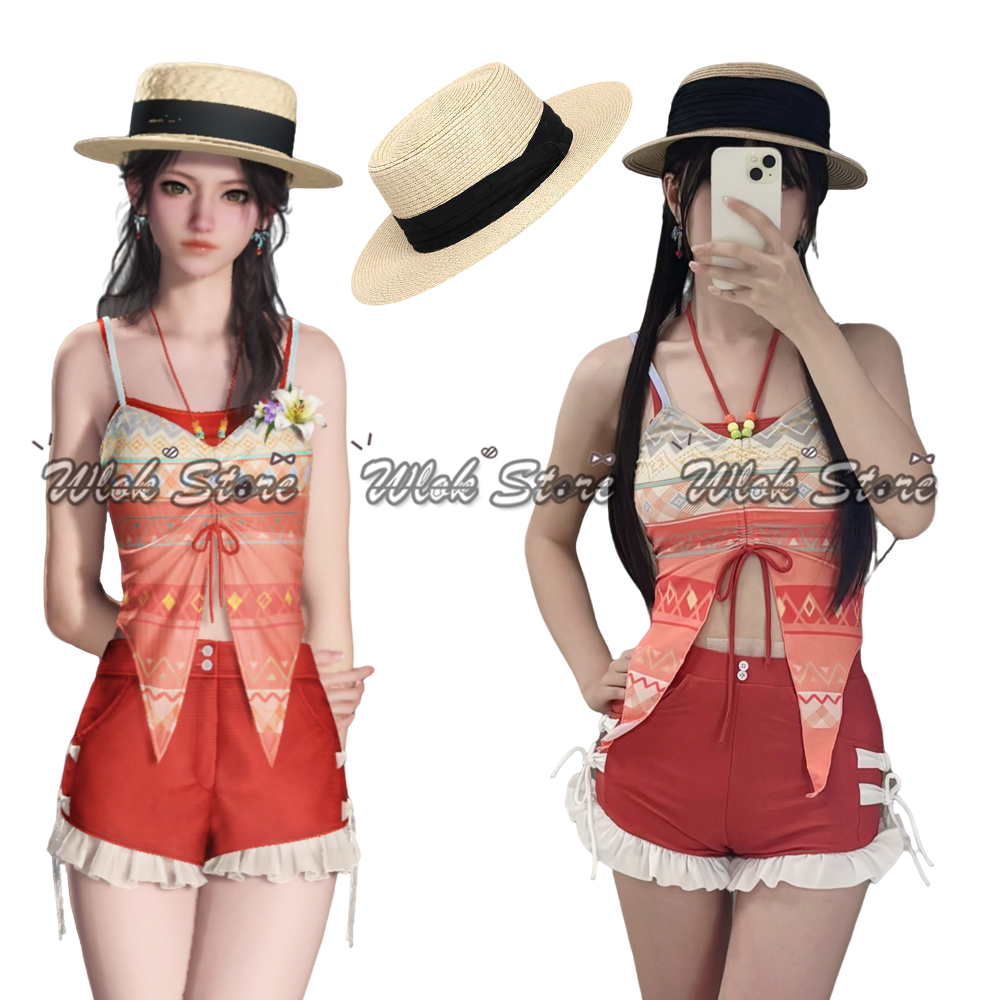 Party Games Summer - ชุดคอสเพลย์ Love and Deepspace ชุดว่ายน้ำคาเล็บ ฮีโร่หญิง