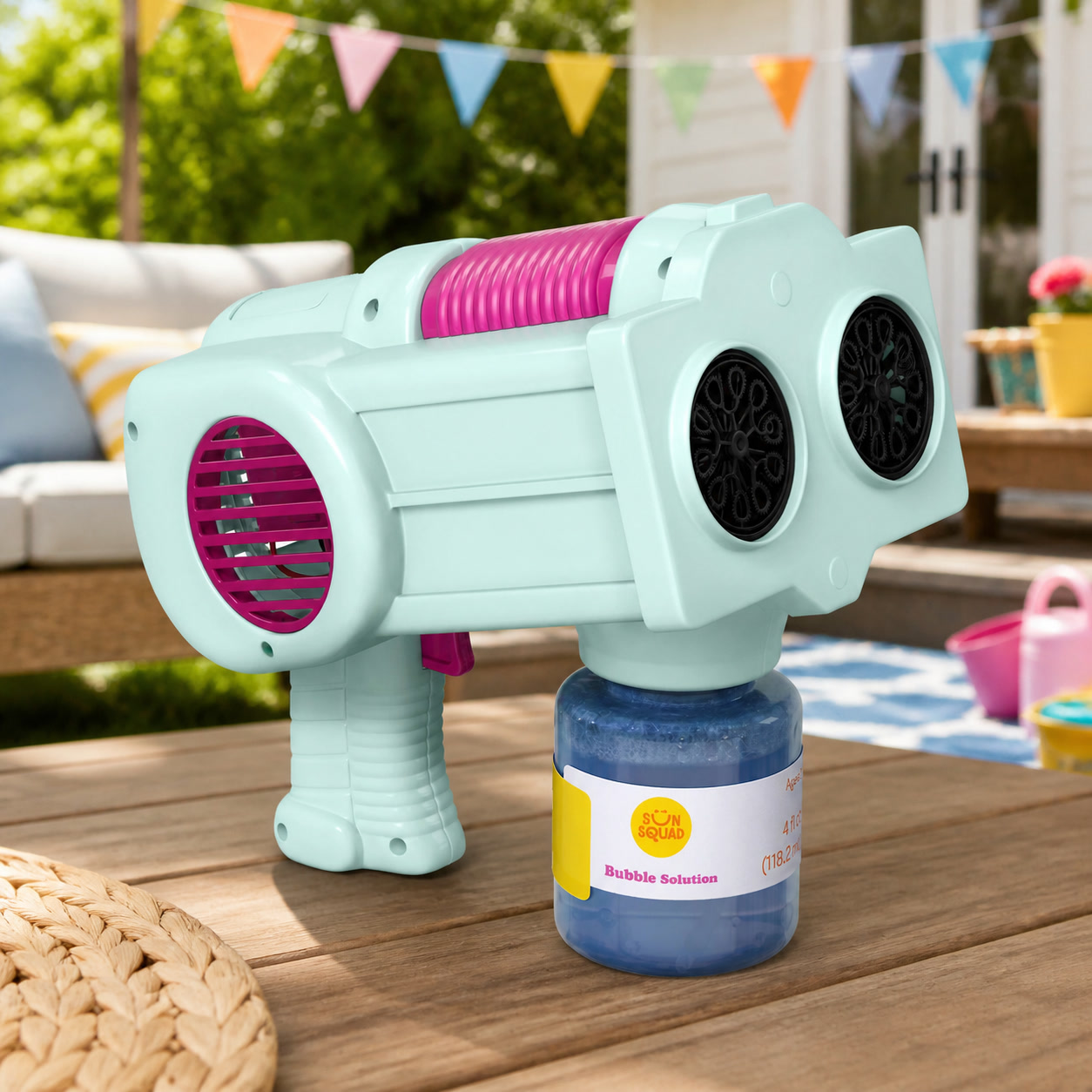 Party Games Easy Kids - ของเล่นเป่าฟองสบู่คู่พร้อมด้ามจับที่จับง่าย เหมาะสำหรับเล่นกลางแจ้งในฤดูร้อน ของขวัญงานปาร์ตี้ กิจกรรมสนุกสนานและเกมแอคทีฟสำหรับเด็ก