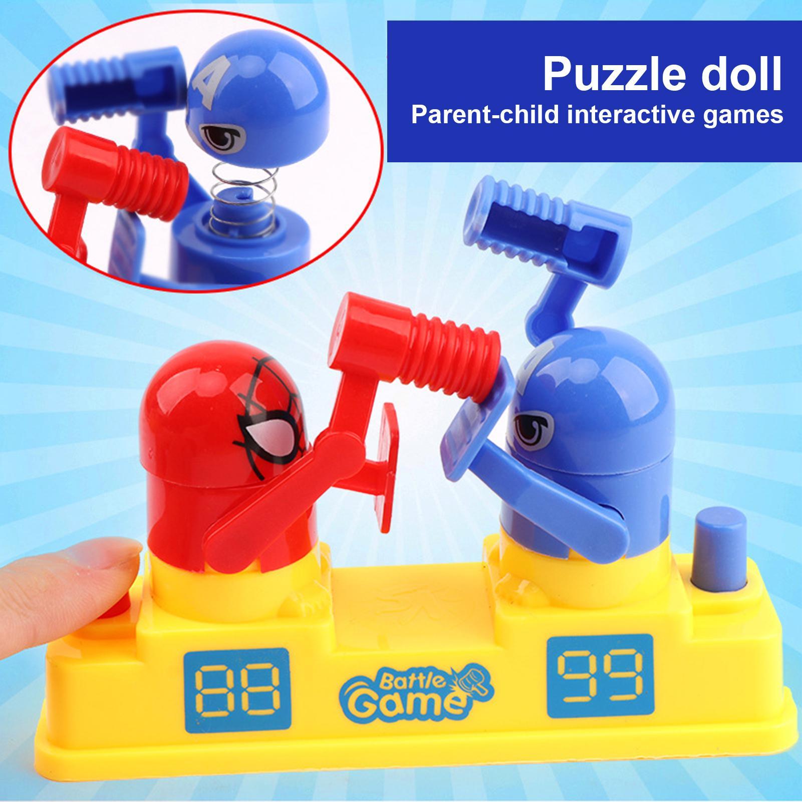 Party Games At Home - เกมต่อสู้บนโต๊ะ หุ่นยนต์ต่อสู้ขนาดเล็ก ของเล่นหุ่นยนต์ต่อสู้ เกมเก่าแบบพกพา เกมกระดานสำหรับเด็ก เกมต่อยมวย