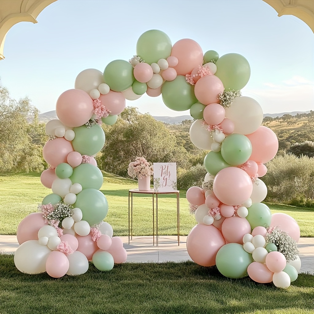ชุดอาร์ชลูกโป่งสีเขียวเซจและชม - Party Games Bridal Shower บทวิจารณ์และราคา