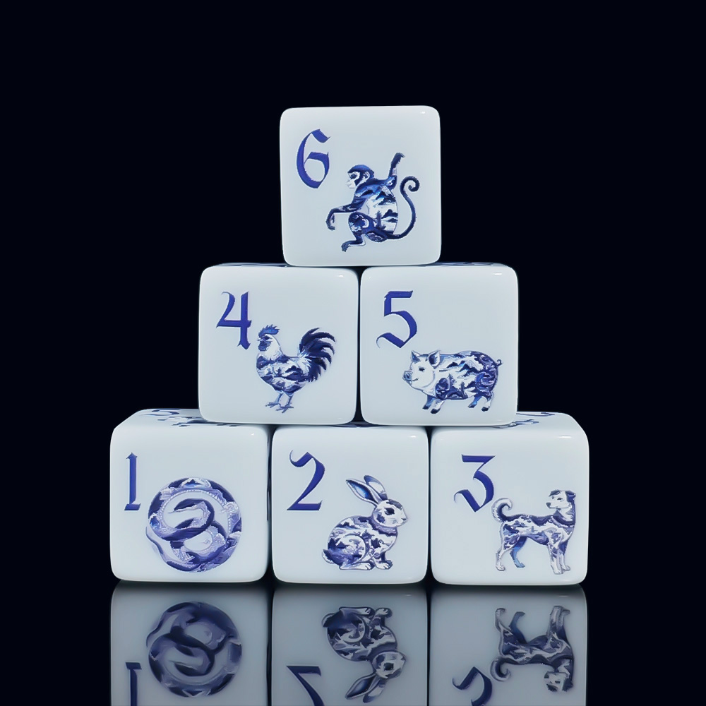 ลูกเต๋าอะคริลิคพิมพ์ลายสัตว์จี - Zodiac Party Games บทวิจารณ์และราคา
