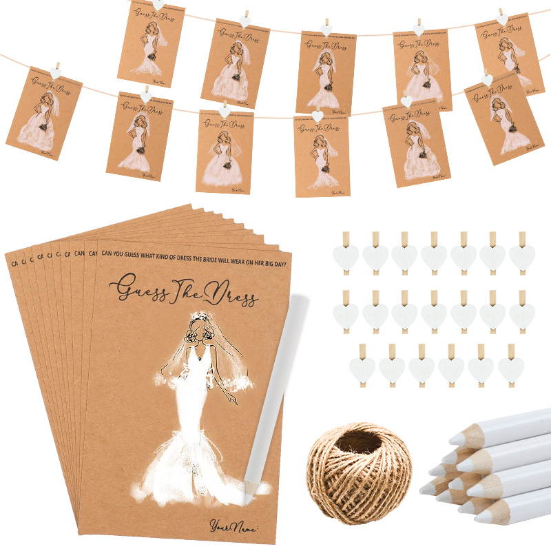 10/20 ชุด Guess งานแต่งงานชุดเ - Party Games Bridal Shower บทวิจารณ์และราคา