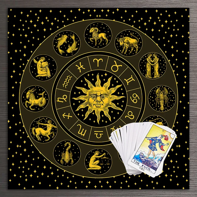 ผ้ากำมะหยี่ลายดวงอาทิตย์สีทองส - Zodiac Party Games บทวิจารณ์และราคา