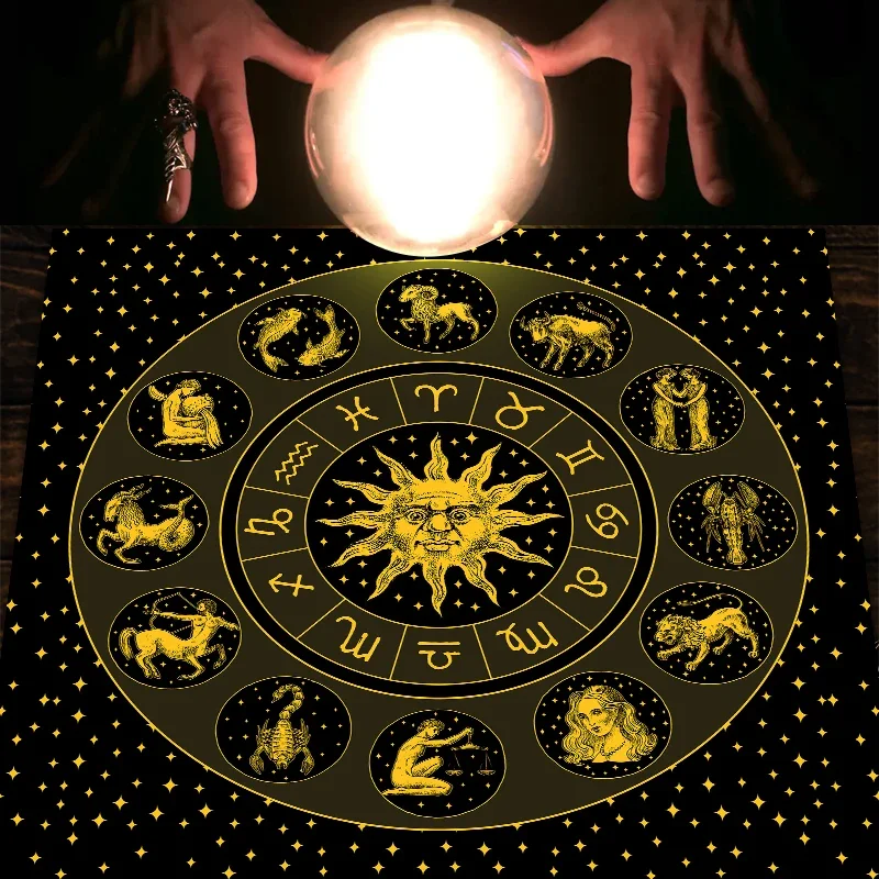 ผ้ากำมะหยี่ลายดวงอาทิตย์สีทองส - Zodiac Party Games บทวิจารณ์และราคา