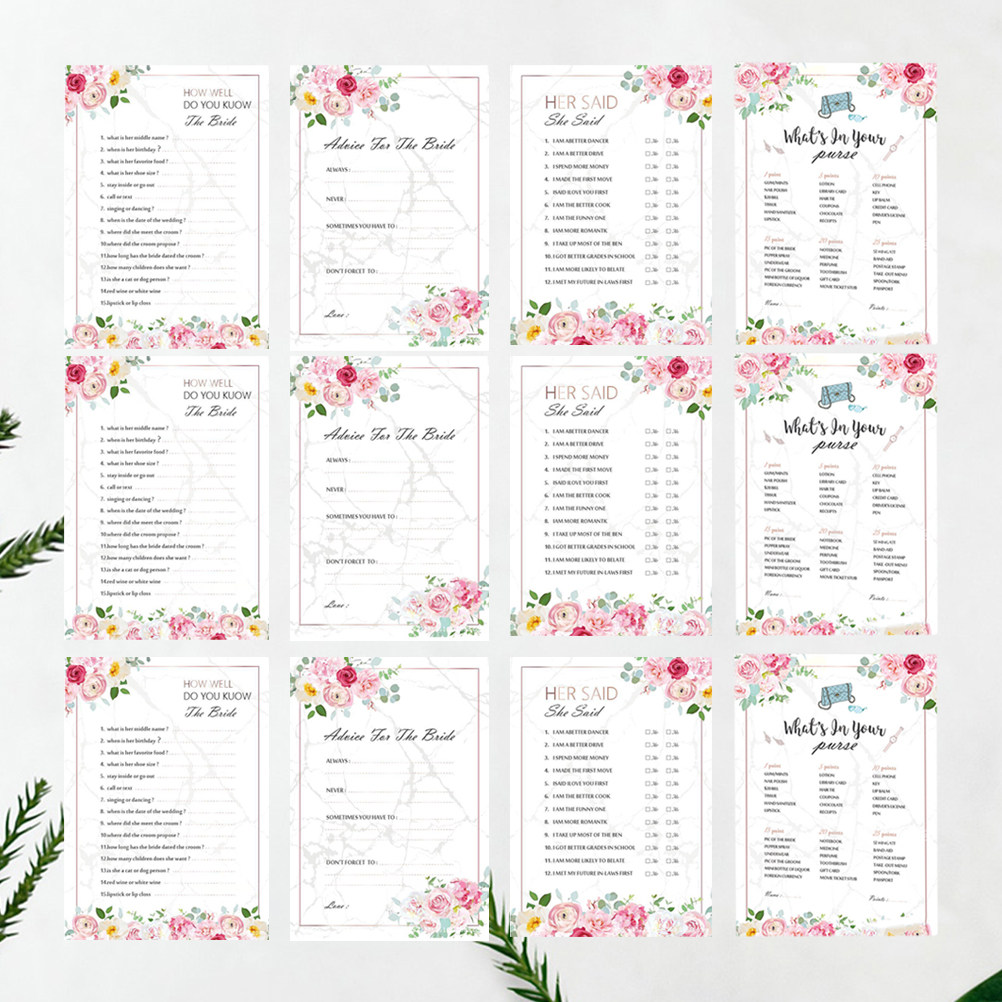 การ์ดปาร์ตี้สละโสด 48 ใบ สำหรั - Party Games Bridal Shower บทวิจารณ์และราคา