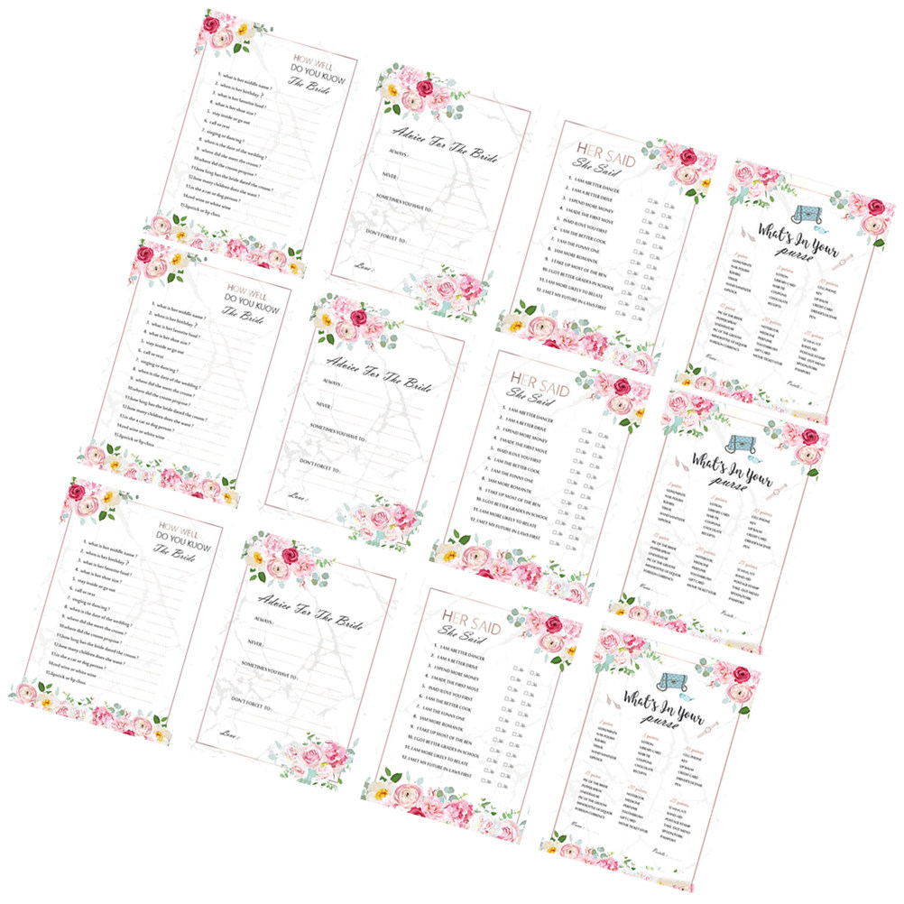 การ์ดปาร์ตี้สละโสด 48 ใบ สำหรั - Party Games Bridal Shower บทวิจารณ์และราคา