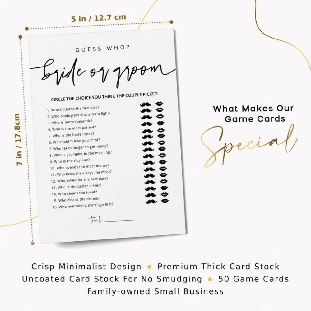 20 ชิ้น การ์ดเกมงานแต่งงาน สนุ - Party Games Bridal Shower บทวิจารณ์และราคา