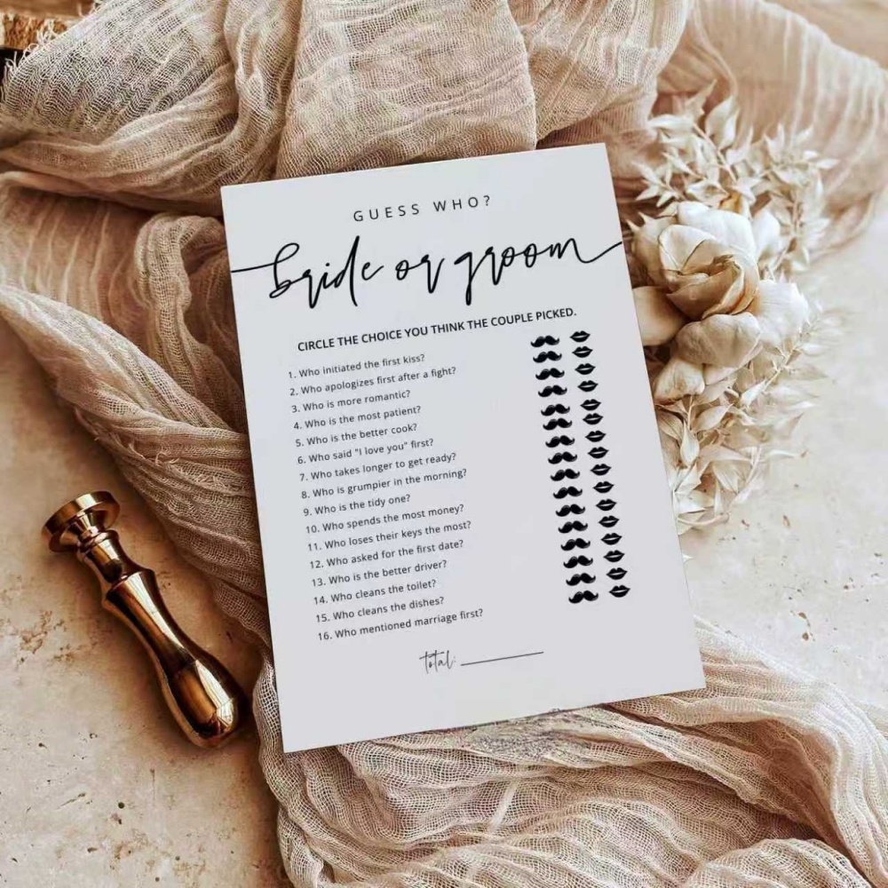 20 ชิ้น การ์ดเกมงานแต่งงาน สนุ - Party Games Bridal Shower บทวิจารณ์และราคา