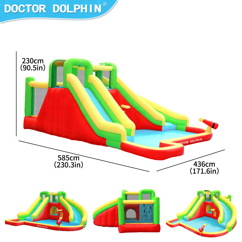 บ้านลมเป่าลมคู่พร้อมสไลเดอร์น้ - Party Games Summer บทวิจารณ์และราคา