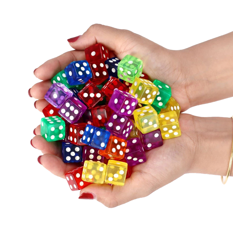 10PCS ลูกเต๋าสีโปร่งใส 16 มม.เ - Party Games Juegos De Mesa บทวิจารณ์และราคา