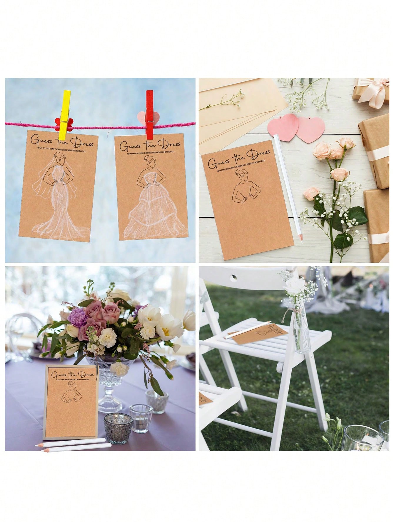 20/40pcs ชุดเดาอาบน้ําเจ้าสาวช - Party Games Bridal Shower บทวิจารณ์และราคา