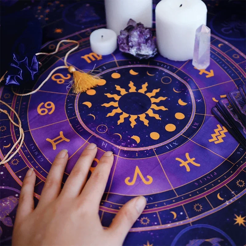 ผ้าทาโรต์ลายวงล้อจักรราศี ผ้าก - Zodiac Party Games บทวิจารณ์และราคา