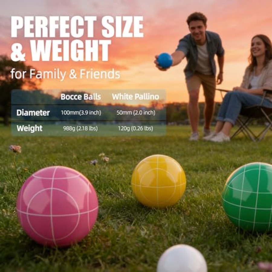 ชุดลูกบอลโบเช่สำหรับสนามหญ้าแล - Bocce Ball Lawn บทวิจารณ์และราคา