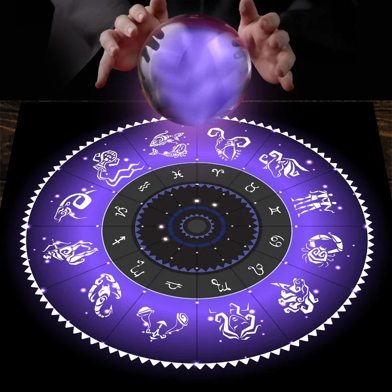 ผ้าทาโรต์สีม่วง ลายวงล้อจักรรา - Zodiac Party Games บทวิจารณ์และราคา