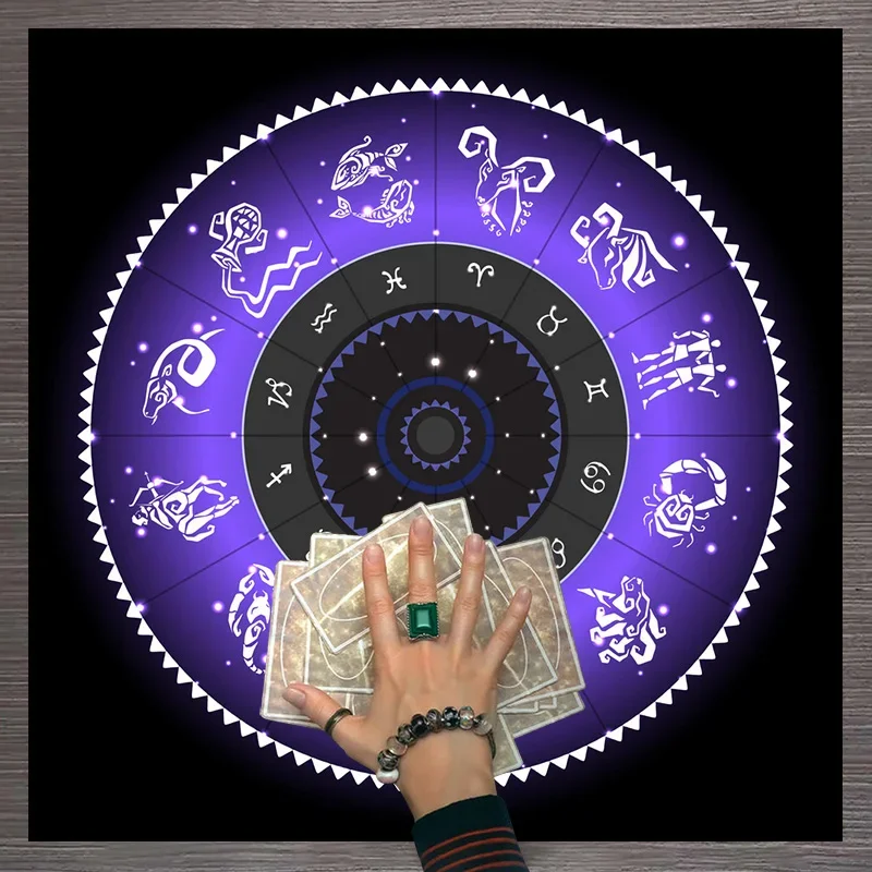 ผ้าทาโรต์สีม่วง ลายวงล้อจักรรา - Zodiac Party Games บทวิจารณ์และราคา