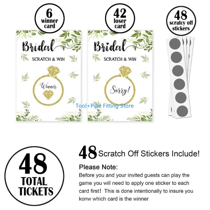 F92B อาบน้ำเจ้าสาว Scratch Off - Party Games Bridal Shower บทวิจารณ์และราคา