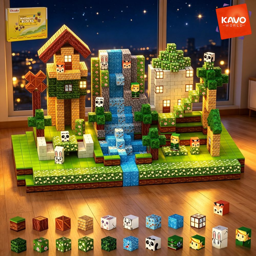 KAVOWORLD ชุดบล็อกแม่เหล็กสร้า - Party Games Easy Kids บทวิจารณ์และราคา