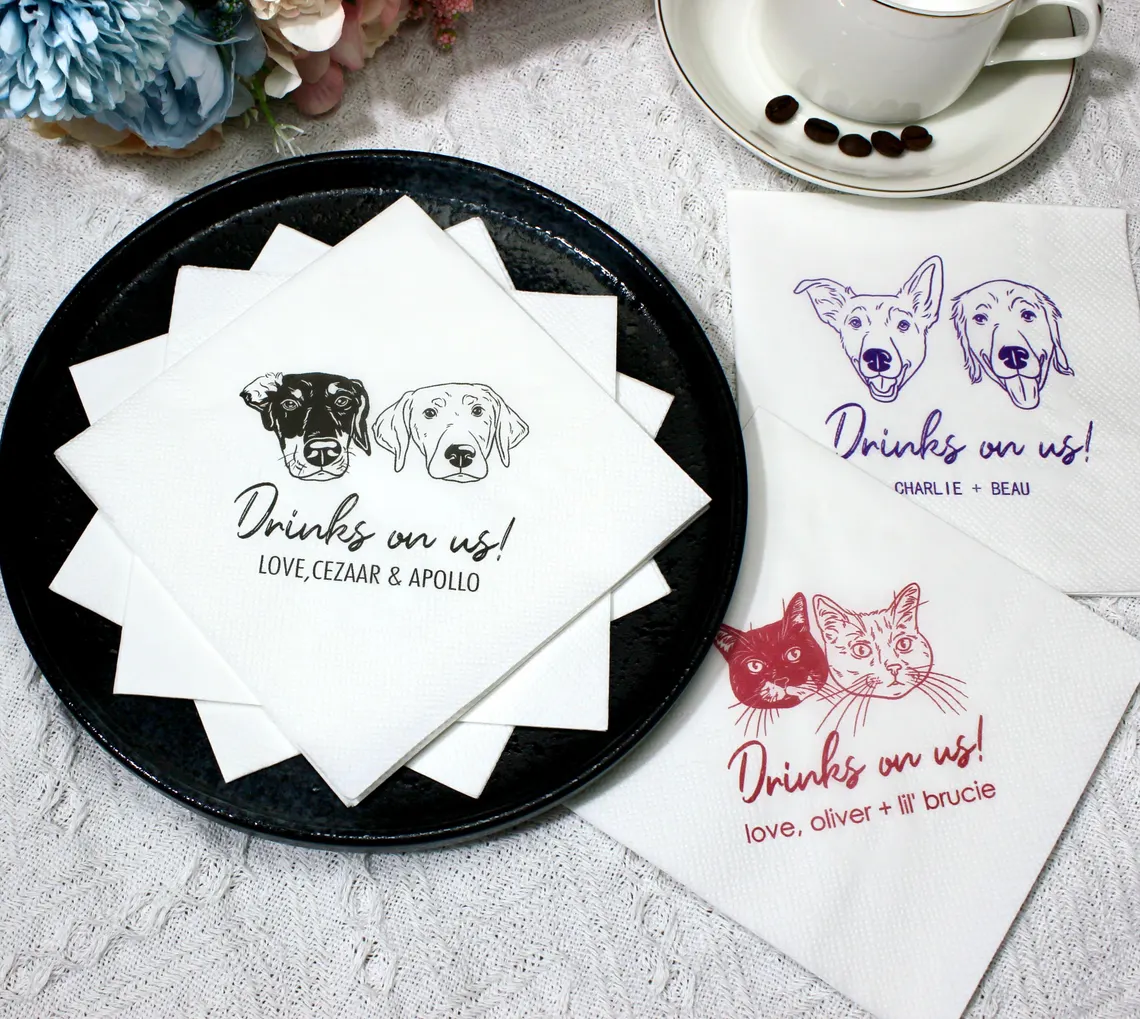 ผ้าเช็ดปากพิมพ์ลายตามสั่งสำหรั - Party Games Bridal Shower บทวิจารณ์และราคา